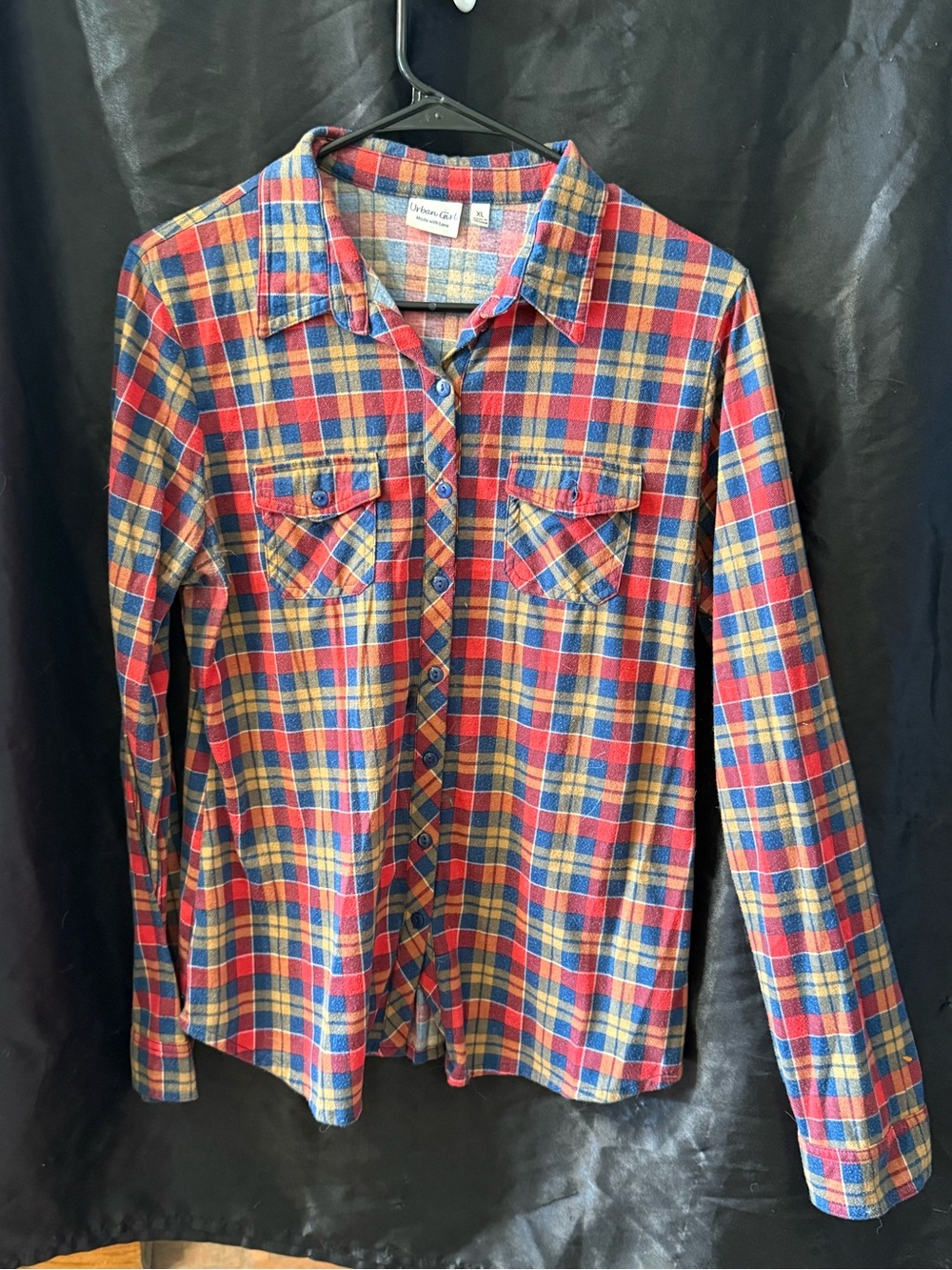 Carter's Red, Blue & Tan Plaid Button-Down Shirt